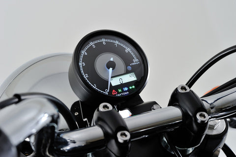 Conta rotações Velona, caixa preta, 80mm, 9000 RPM com velocímetro