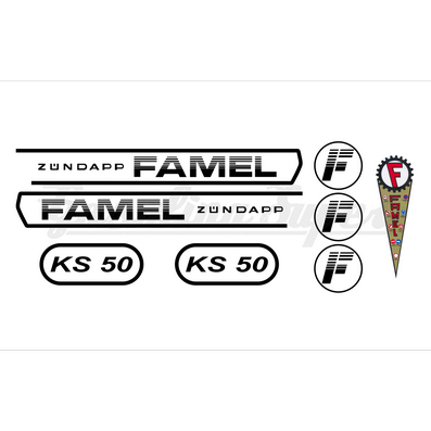 Kit de autocolantes para Famel KS50 preto