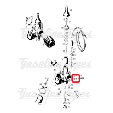 Mola do parafuso de regulação de ar do carburador Bing para motor Sachs