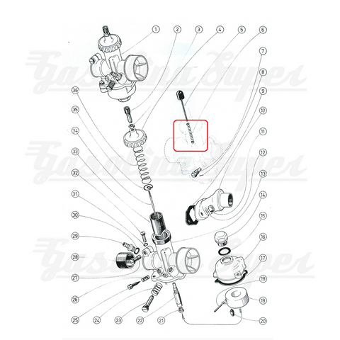 Mola de botão de chamada para carburador Bing 1/19