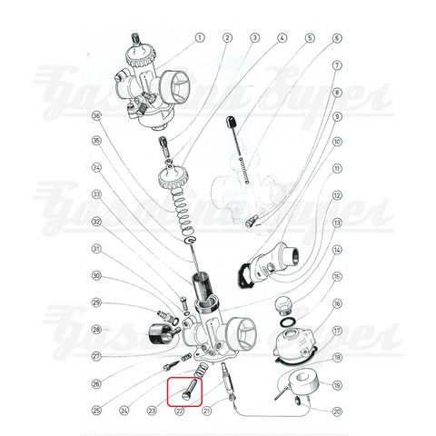 Parafuso de ralenti para carburador Bing 1/19 (Casal 5v/Zundapp 5V)