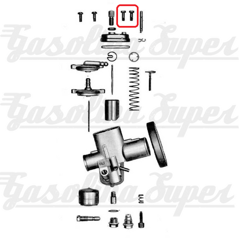 Parafuso da tampa do êmbolo para carburador Bing 1/17/77 (Zundapp 4v)