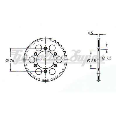 Cremalheira de 32 dentes para motorizadas Masac/Casal