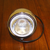 Farol tipo "coco" cromado com orificio para conta-km 60mm