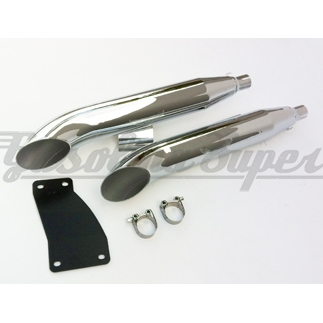 Panela de escape Marving para Honda VT 750 Black Widow (par)