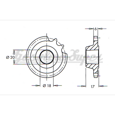 Pinhão de ataque para Sachs 5V 13 dentes